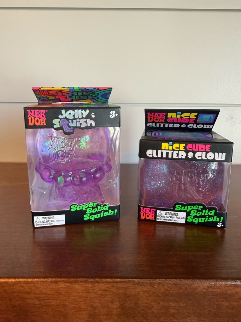 Bundle Needoh Jelly Squish (Jelly Fish) + Glitter & Glow Nice Cube (Purple) 💜💜 🪼